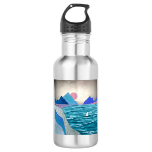 Botella De Agua Paisaje de la ensenada náutica