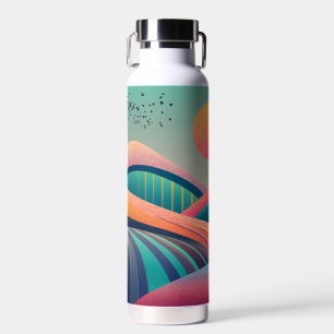 Botella De Agua Paisaje de las colinas de Kaleidoscope