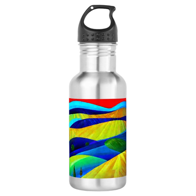 Botella De Agua Paisaje de las colinas Rainbow Fantasy Hills (Anverso)
