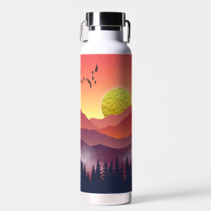 Botella De Agua Paisaje de las montañas Crimson