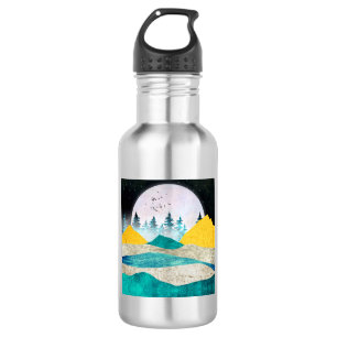 Botella De Agua Paisaje de Supermoon Ascendiendo