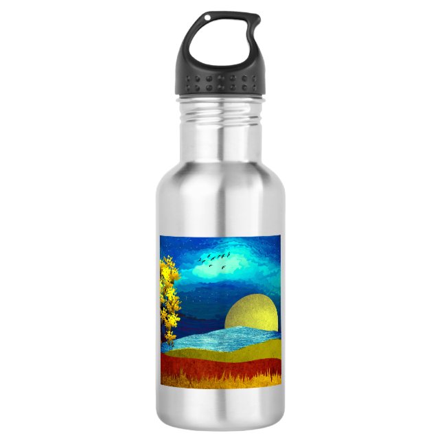 Botella De Agua Paisaje del cielo líquido (Anverso)