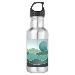 Botella De Agua Paisaje del Mundo Turquesa