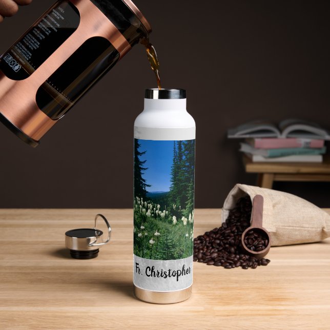 Botella De Agua Paisaje sacerdote personalizado (Café)