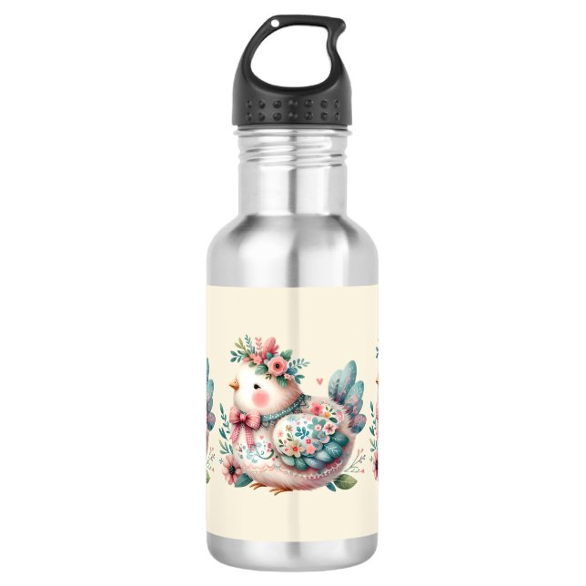 Botella De Agua Pájaro folclórico con encanto Pastel Boho (Anverso)