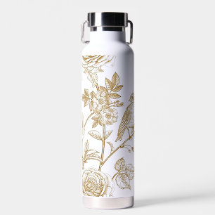 Botella De Agua Pájaros y Rosas Hermosos