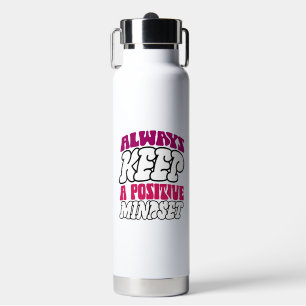Botella De Agua Palabra de inspiración "mantenga siempre una menta