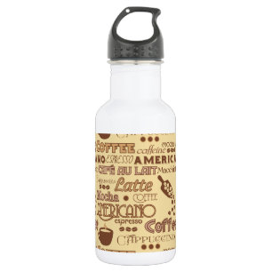 Botella De Agua Palabras del café