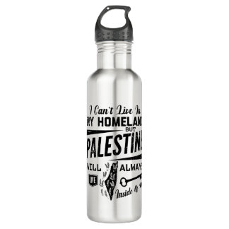 Botella De Agua Palestina siempre vivirá dentro de mí-blan
