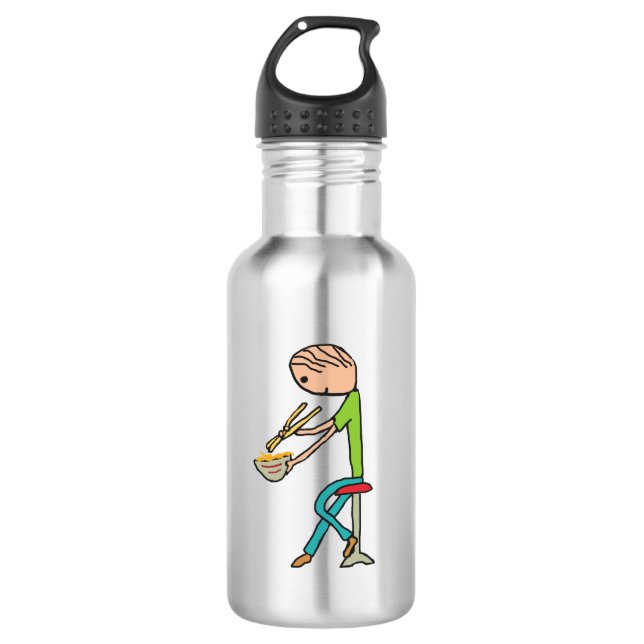 Botella De Agua Palillos Y Fideos (Anverso)