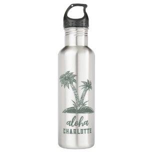 Botella De Agua Palm Tree Tropical Hawai personalizado