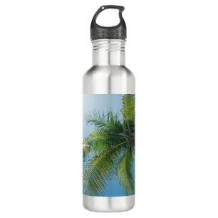 Botella De Agua Palmeras de paraíso caribeño #2 #tropical #océano 