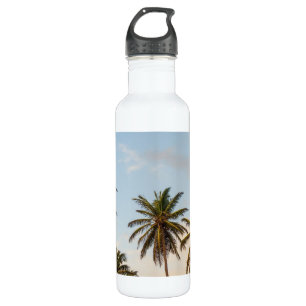 Botella De Agua Palmeras Tropicales