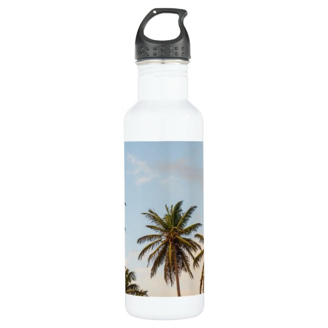 Botella De Agua Palmeras Tropicales (Anverso)