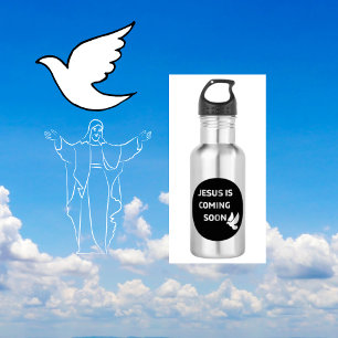 Botella De Agua Paloma Blanca Jesús Viene Pronto