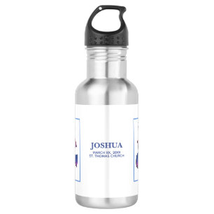 Botella De Agua Paloma de Bautismo de Adulto Personalizable