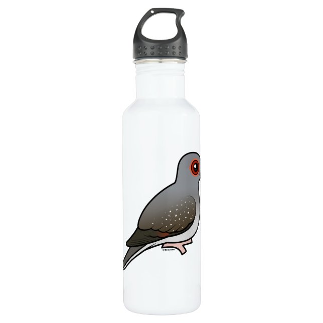 Botella De Agua Paloma del diamante de Birdorable (Anverso)