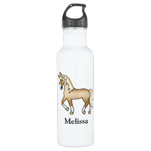 Botella De Agua Palomino Personalizado Trotting Horse & Custom Nam