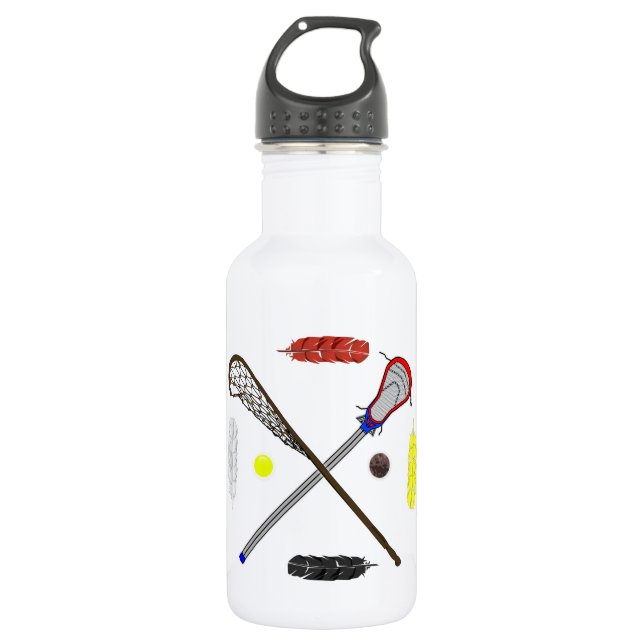 Botella De Agua Palos Lacrosse tradicionales y modernos (Anverso)