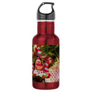 Botella De Agua Pan de jengibre Navidad Ornamento de acero inoxida
