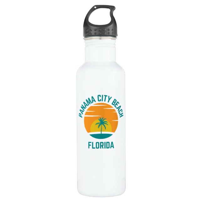Botella De Agua Panama City Beach Florida Water Bottle (Anverso)