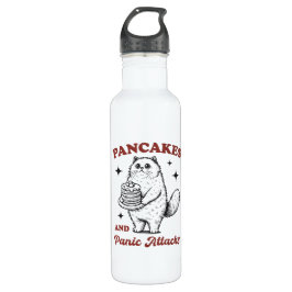 Botella De Agua Pancakes and panic attacks funny cat
