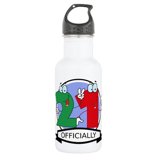 Botella De Agua Pancarta oficial de cumpleaños 21 (Anverso)