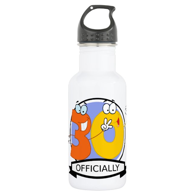 Botella De Agua Pancarta oficial de cumpleaños 30 (Anverso)