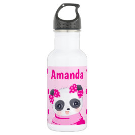 Botella De Agua Panda Chica Pink