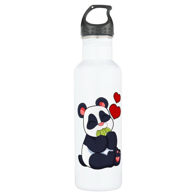 Botella De Agua Panda comiendo hojas (Anverso)