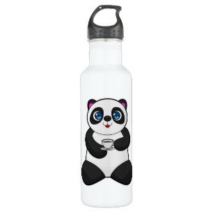 Botella De Agua Panda con Copa de Café