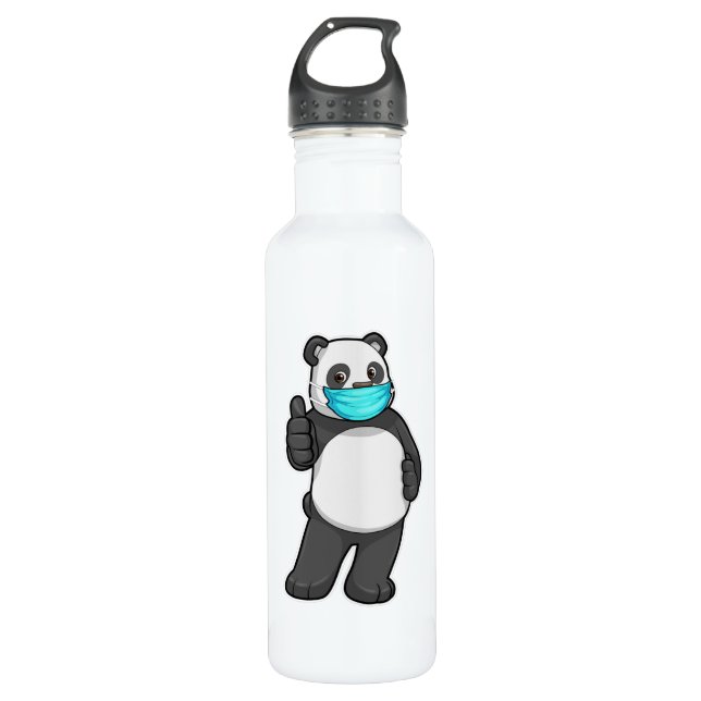 Botella De Agua Panda con máscara facial (Anverso)