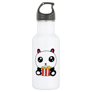 Botella De Agua Panda de palomitas de maíz