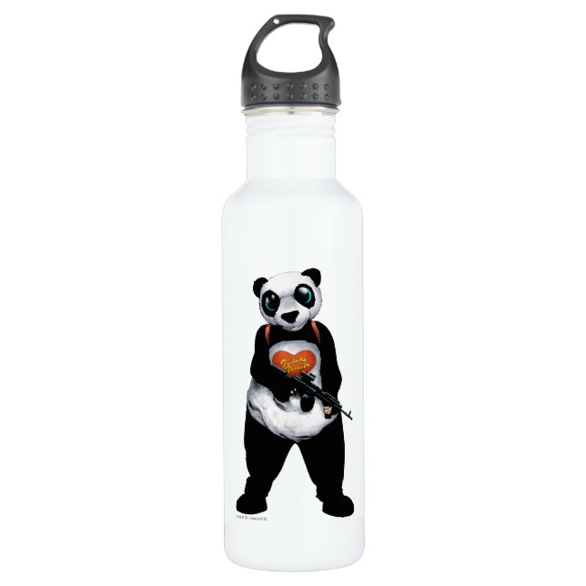 Botella De Agua Panda del pelotón el | del suicidio (Anverso)