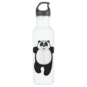 Botella De Agua Panda en ejercicio de Stretching de Yoga