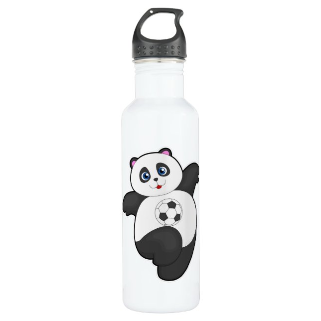 Botella De Agua Panda en los deportes de fútbol (Anverso)