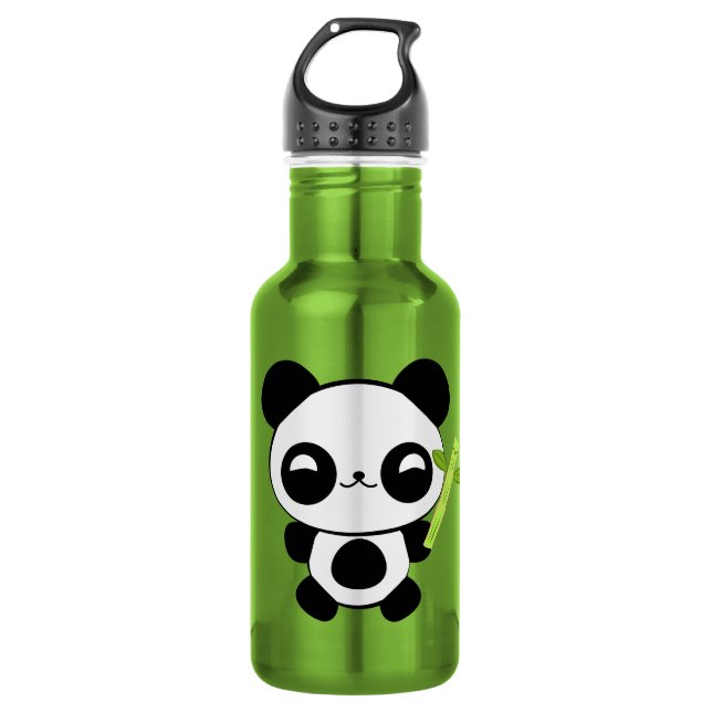 Botella De Agua Panda feliz del bebé (Anverso)