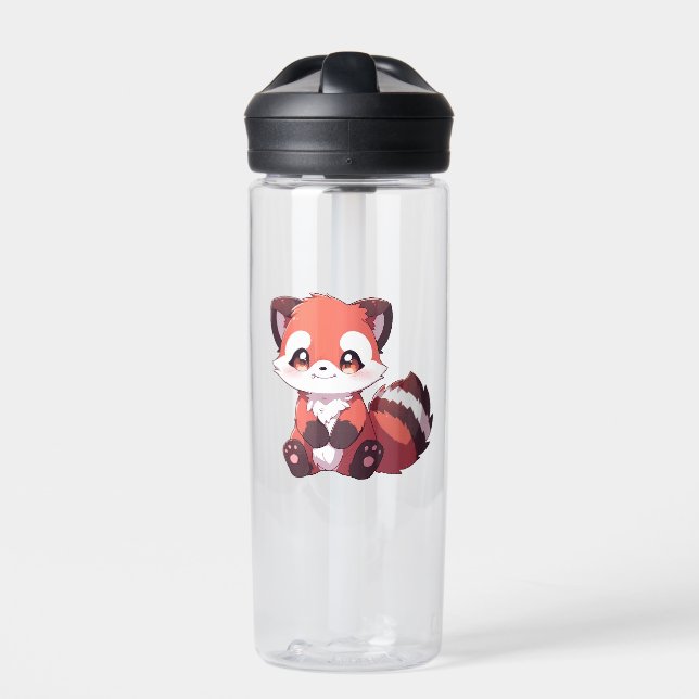 Botella De Agua panda rojo lindo (Delante)