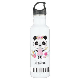 Botella De Agua Panda rosado