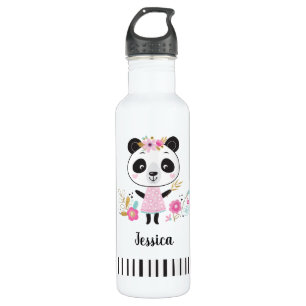 Botella De Agua Panda rosado