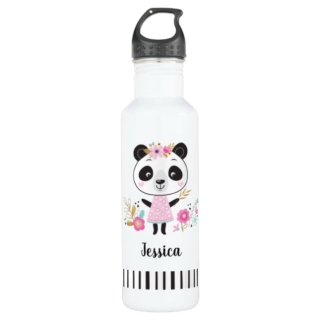 Botella De Agua Panda rosado (Anverso)