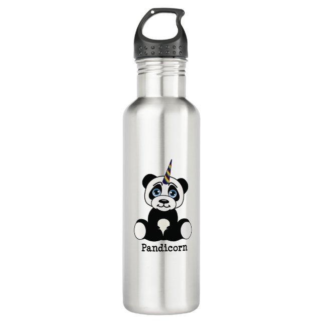 Botella De Agua Panda unicornio (Anverso)