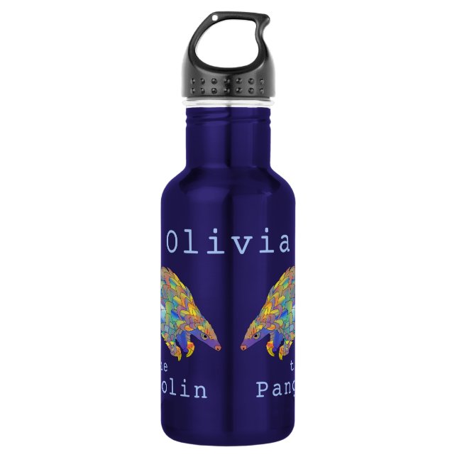 Botella De Agua Pangolin en peligro de muerte Olivia (Anverso)