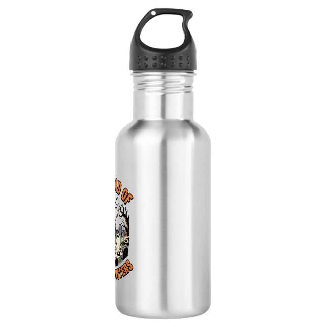 Botella De Agua Papá de Halloween Pequeños Monstruos Noche (Anverso)