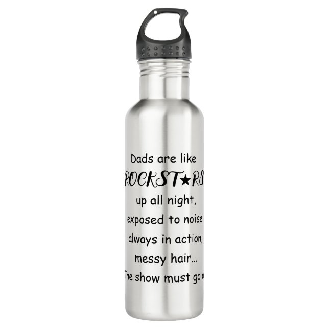 Botella De Agua papá estrella de rock, nuevo y gracioso regalo de  (Anverso)