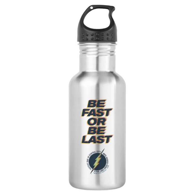 Botella De Agua Papá Más Rápido De La Ciudad Central - Ser Rápido  (Anverso)