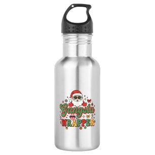 Botella De Agua Papá Noel de Envoltura Gánster Navidad