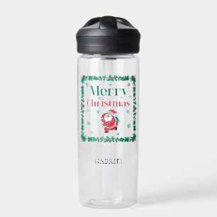 Botella De Agua Papá Noel Feliz Navidad