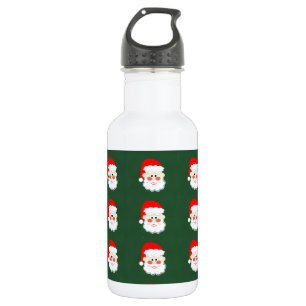 Botella De Agua papá noel rojo verde dibujos animados