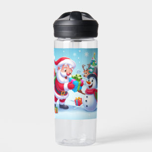 Botella De Agua Papá Noel y muñeco de nieve lindos 